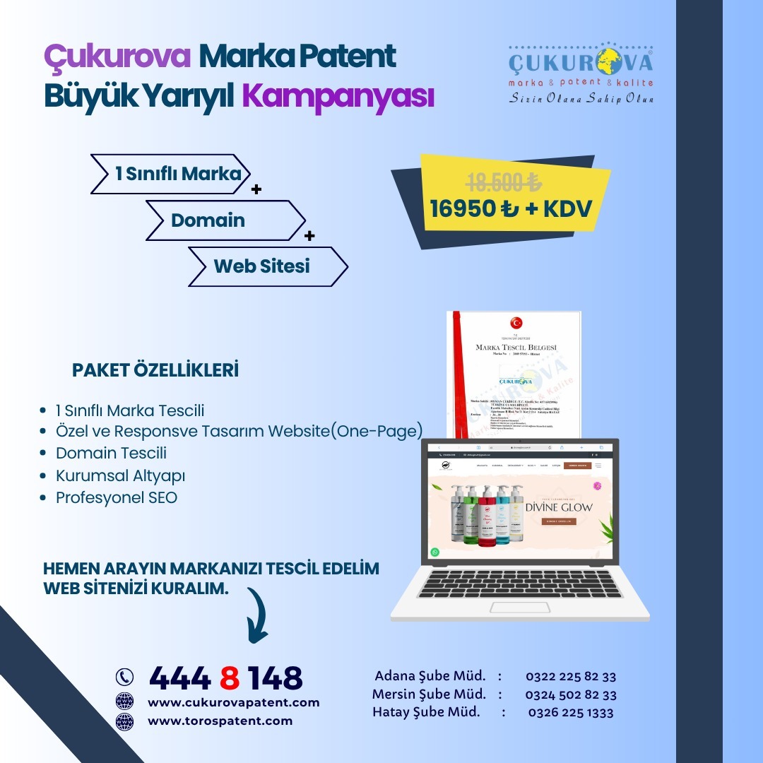 Tek Sınıflı Marka Tescili & Website Fırsatı